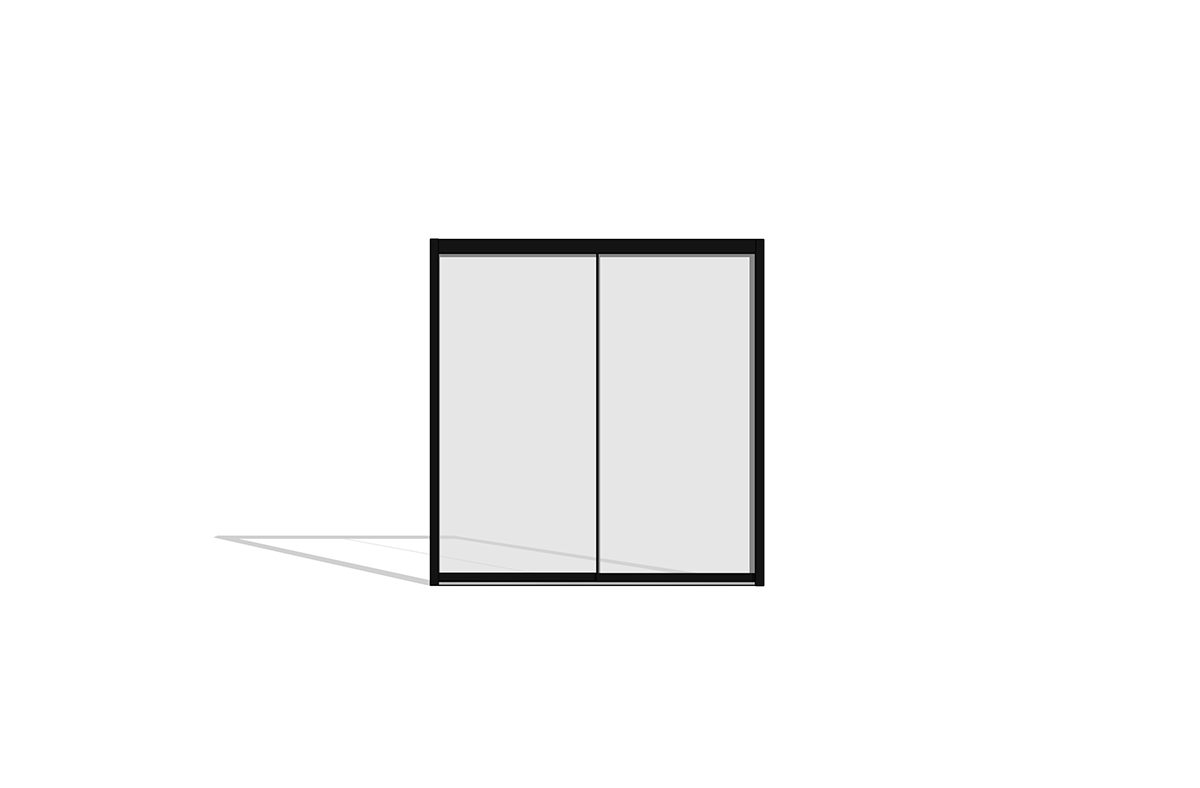 Deponti Fiano 2 Railsysteem met 2 glaspanelen